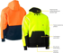 Picture of Bisley Workwear Hi Vis Fleece Hoodie Pullover (BK6619)