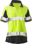 Picture of Bisley Workwear Womens Taped Two Tone Hi Vis V Neck Polo (BKL1225T)
