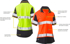 Picture of Bisley Workwear Womens Taped Two Tone Hi Vis V Neck Polo (BKL1225T)