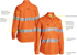 Picture of Bisley Workwear Womens Taped Hi Vis Ripstop Shirt (BL6416T)