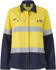 Picture of KingGee Womens Shieldtec Lenzing Flame Resistant Hi Vis Spliced Open Front Taped Shirt (K84002)