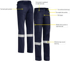 Picture of Bisley Workwear Womens Taped Original Drill Work Pants (BPL6007T)