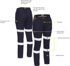 Picture of Bisley Workwear Womens Taped Cotton Cargo Pants (BPL6115T)