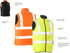 Picture of Bisley Workwear Taped Hi Vis Reversible Puffer Vest (BV0330HT)