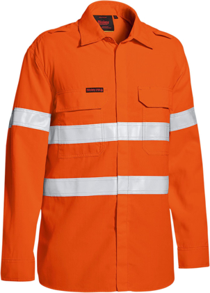 Picture of Bisley Workwear Tencate Tecasafe® Plus 480 Taped Hi Vis Lightweight FR Vented Shirt (BS8238T)