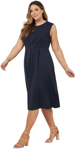 Picture of NNT Uniforms Womens Crepe Stretch Sleeveless Dress - Navy (CAT69T-NAV)
