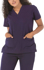 Picture of LSJ Collections Unisex Clinical Stretch Scrub Top (553-PRS-PUR)