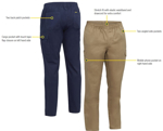 Picture of Bisley Workwear Stretch Cotton Drill Elastic Waist Cargo Work Pant (BPC6029)