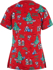 Picture of Cherokee Scrubs Womens Meowy Christmouse Scrub Top (CK616 MWCM)