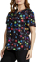 Picture of Cherokee Scrubs Womens Loving Stars V-Neck Print Top (CK703 LVSS)