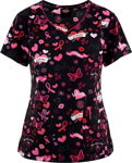 Picture of Dickes Scrubs Womens Hope Heals V-Neck Print Top (DK852 HPHL)