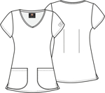 Picture of Dickes Scrubs Womens Hope Heals V-Neck Print Top (DK852 HPHL)