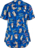 Picture of Cherokee Scrubs Womens Happy As A Quokka V-Neck Print Top (CK652 HAQA)