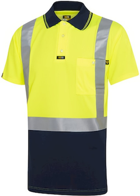Picture of Visitec Workwear Mens Taped Microfibre Short Sleeve Polo Shirt (VPMRS)