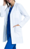 Picture of Cherokee Scrubs Womens Project Lab 3 Pocket Mid Length Lab Coat (CH-CK452)