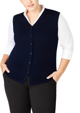 Picture of Bizcare Womens Button Front Knit Vest (CK961LV)