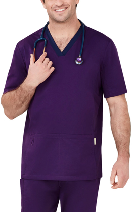 Picture of Bizcare Mens Riley Stretch Scrub Top (CST043MS)