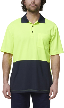 Picture of Hard Yakka Mens Short Sleeve Hi Vis Polo (Y19616)