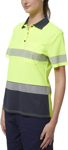 Picture of Hard Yakka Womens Short Sleeve Hi Vis Taped Polo (Y08602)