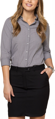 Picture of Gloweave-1637WZ-Women's Gingham 3/4 Sleeve Shirt - Westgarth