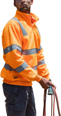 Picture of Bisley Workwear X Taped Hi Vis 1/4 Zip Pullover (BK6814XT)