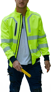 Picture of Bisley Workwear Taped Hi Vis Soft Shell Bomber Jacket (BJ6979T)