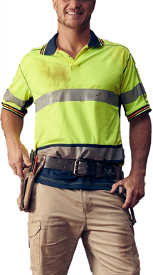 Picture of Bisley Workwear Taped Hi Vis Polyester Mesh Polo (BK1219T)