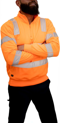 Picture of Bisley Workwear Taped Hi Vis 1/4 Zip Pullover (BK6814T)