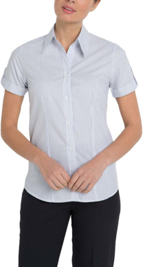 Picture of LSJ Collections Ladies Bourke St Short Sleeve Shirt (299S-BK)