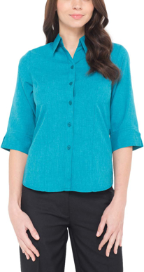 Picture of LSJ Collections Ladies Freedom ¾ Sleeve Breeze Shirt (2172-PL)