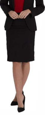 Picture of LSJ Collections Ladies Kick Pleat Skirt (Wool Tech) (315-WT)