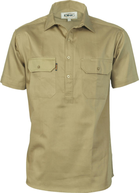 Picture of DNC Workwear Closed Front Short Sleeve Work Shirt (3203)