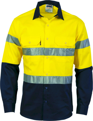 Picture of DNC Workwear Hi Vis Day/Night Drill Shirt (3536)