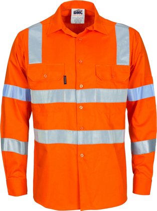 Picture of DNC Workwear Hi Vis Day/Night Lightweight Cotton Shirt (3743)