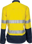 Picture of DNC Workwear Womens Taped Hi Vis 3 Way Cool Breeze Shirt With Gusset Sleeve - 3M Reflective Tape (3749)