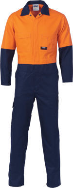 Picture of DNC Workwear Hi Vis Cool Breeze 2 Tone Lightweight Cotton Coverall (3852)