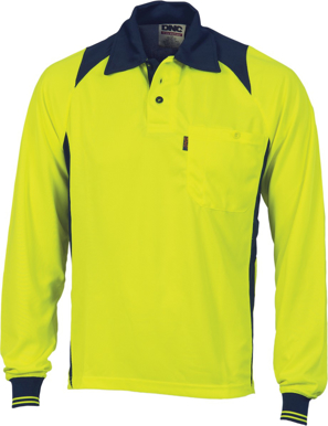 Picture of DNC Workwear Cool Breathe Action Polo Long Sleeve Shirt (3894)
