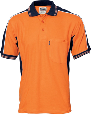 Picture of DNC Workwear Contrast Panel Short Sleeve Polo (3895)