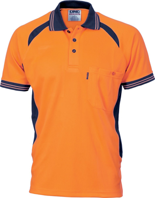 Picture of DNC Workwear Cool Breeze Contrast Mesh Short Sleeve Polo (3901)