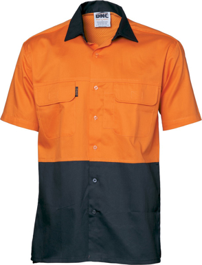 Picture of DNC Workwear Hi Vis 3 Way Cool Breeze Short Sleeve Shirt (3937)