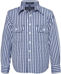Picture of Ritemate Workwear Pilbara Kids Front Flap Dual Pocket Long Sleeve Shirt (RMPC001)