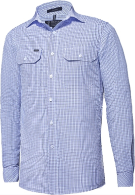 Picture of Ritemate Workwear Pilbara Mens Pilbara Check Dual Pocket Long Sleeve Shirt (RMPC062)