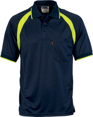 Picture of DNC Workwear Cool Breeze Contrast Short Sleeve Polo (5216)