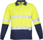 Picture of Syzmik Mens Hi Vis Hoop Taped Spliced Long Sleeve Polo (ZH235)