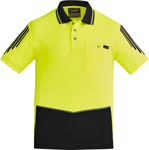 Picture of Syzmik Mens Hi Vis Flux Short Sleeve Polo (ZH315)