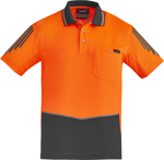 Picture of Syzmik Mens Hi Vis Flux Short Sleeve Polo (ZH315)