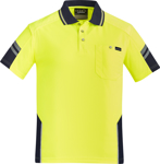 Picture of Syzmik Mens Hi Vis Reinforced Squad Short Sleeve Polo (ZH465)