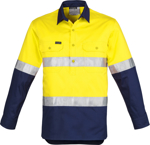 Picture of Syzmik Mens Hoop Taped Closed Front Long Sleeve Shirt (ZW550)