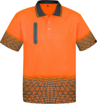 Picture of Syzmik Mens Hi Vis Tracks Short Sleeve Polo (ZH300)