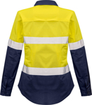 Picture of Syzmik Womens Rugged Cooling Hi Vis Taped Long Sleeve Shirt (ZW720)